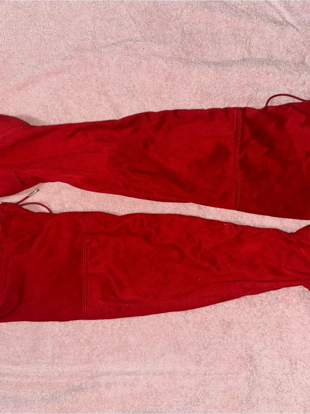 Shoe Dazzle Red Over-the-Knee High-Heel Boots